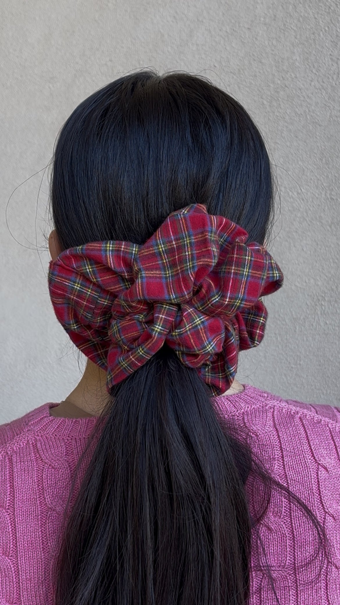 JUMBO Red plaid Scrunchie x Milán