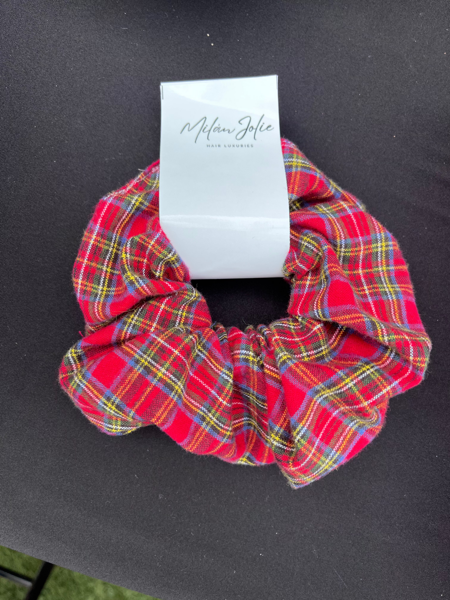 Scrunchie x Milan Red Plaid