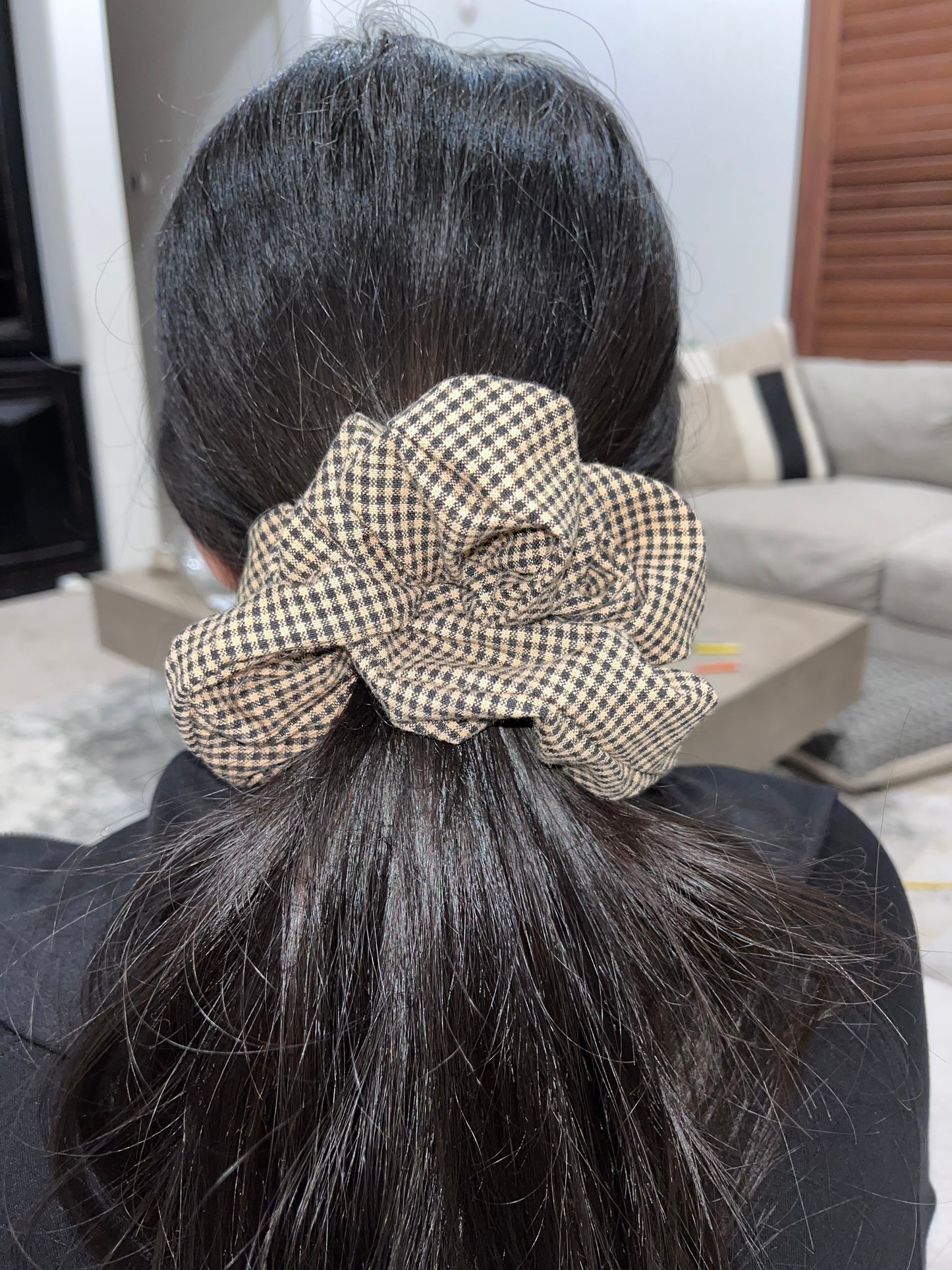 Jumbo Gingham Scrunchie