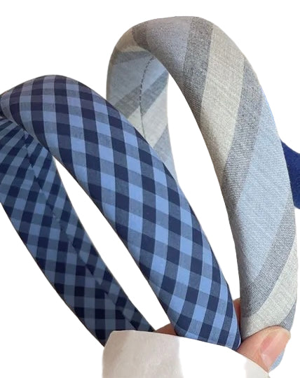 Blue Checker Headband