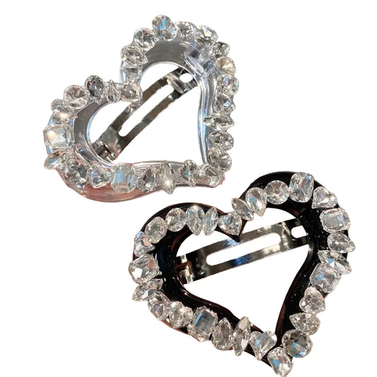 Diamond Heart Barrette