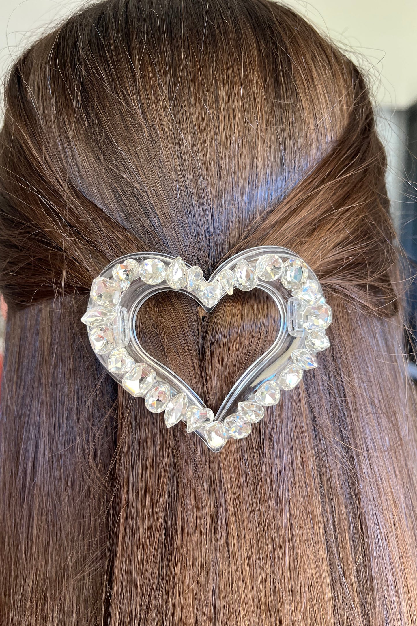 Diamond Heart Barrette