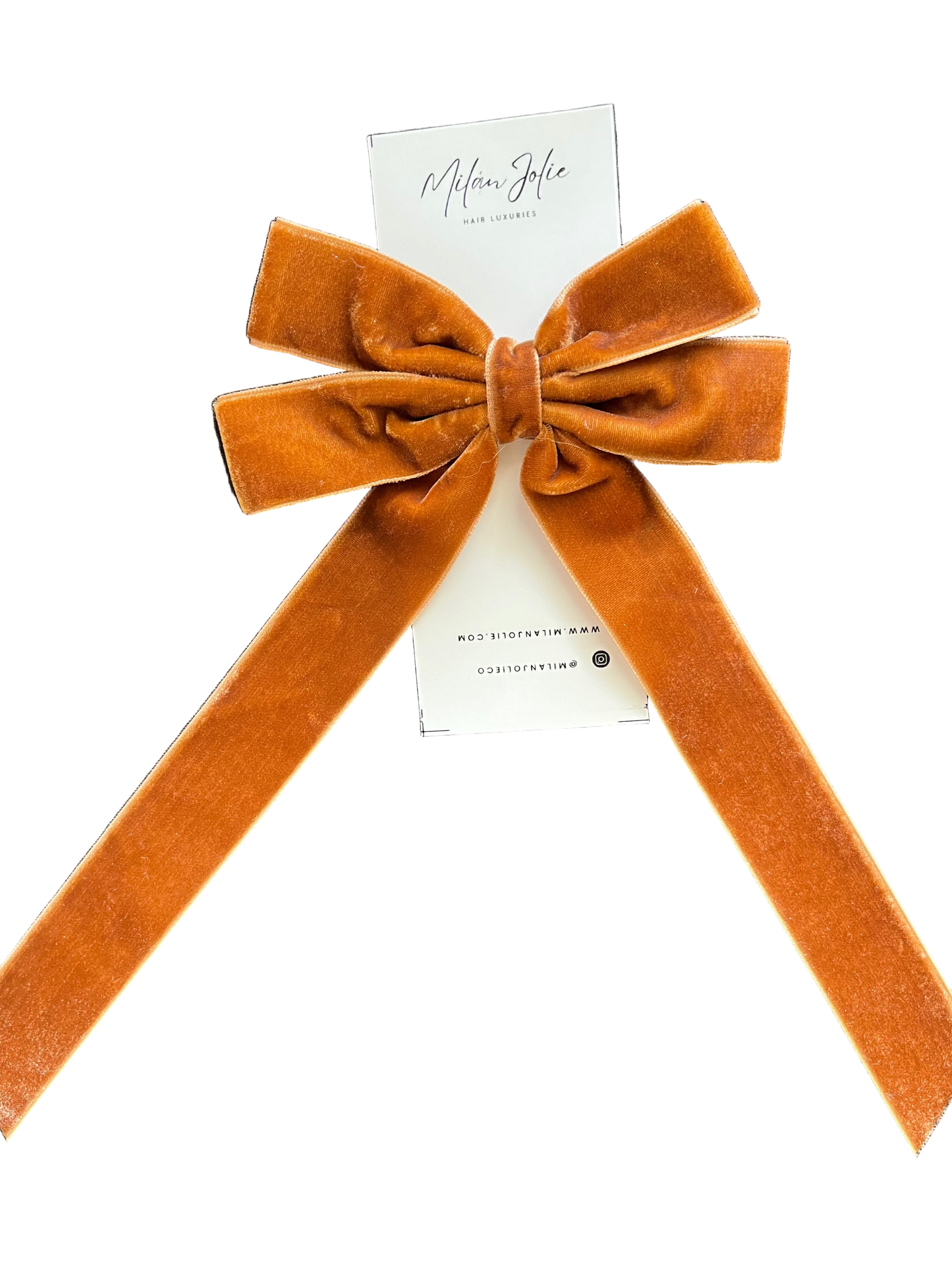 Butterscotch Velvet Bow