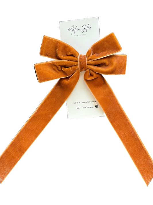 Butterscotch Velvet Bow