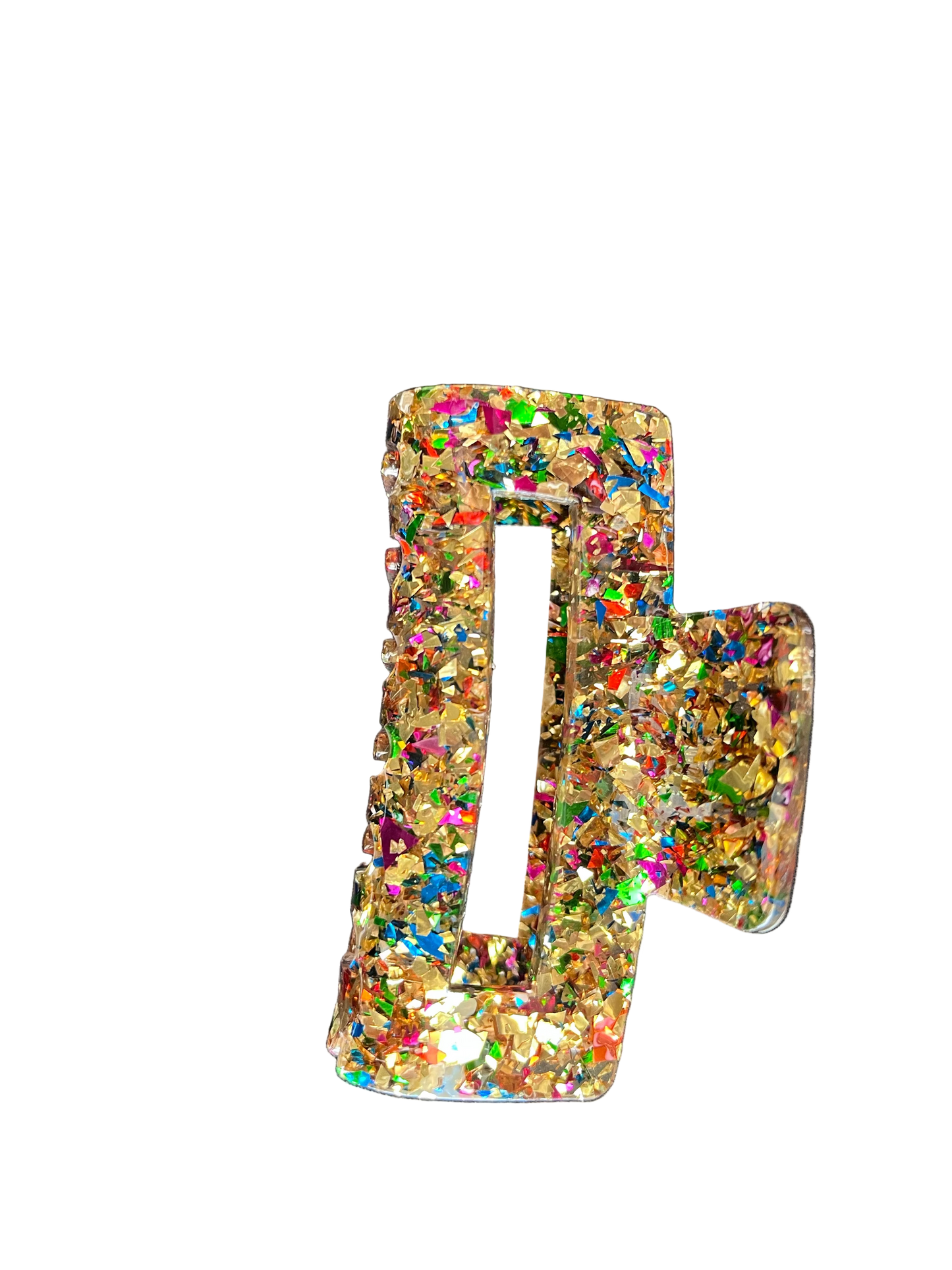 Navidad Glitter Claw Clip