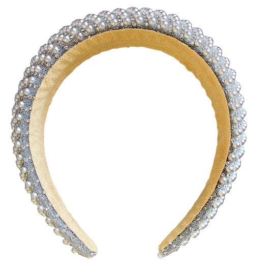 Silver Pearl Headband